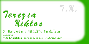 terezia miklos business card